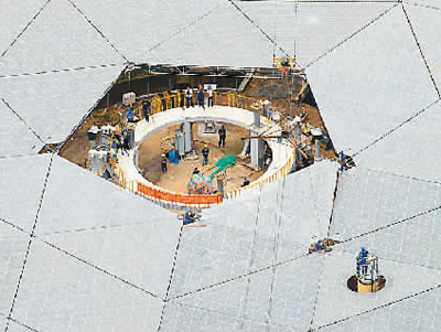 “天眼”主体竣工