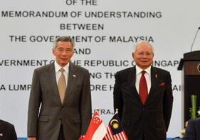 马来西亚新加坡将通高铁 造价或达150亿美元