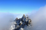 老君山现雪后云海奇观 琼楼玉宇美不胜收