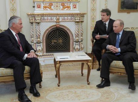 普京&ldquo;意外&rdquo;会见蒂勒森 发布会美俄貌合神离