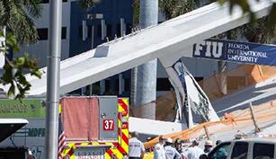 美国佛罗里达州一过街天桥坍塌致多人死伤