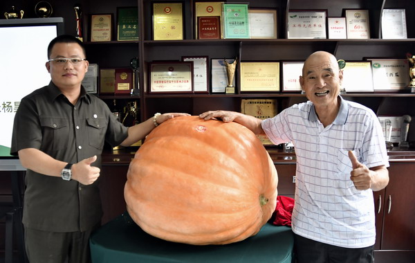 北京老宋瓜王&ldquo;扶贫南瓜&rdquo;赠送中绿农董事长杨昊龙