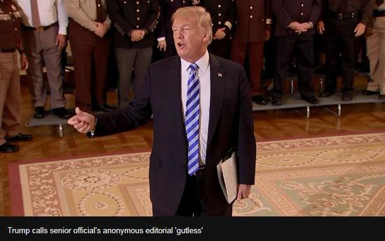 高官匿名给《纽约时报》爆料特朗普气炸：谋反？