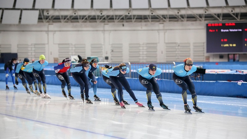 2019“伟大丝绸之路”速滑比赛 中俄哈三国选手冰城竞技