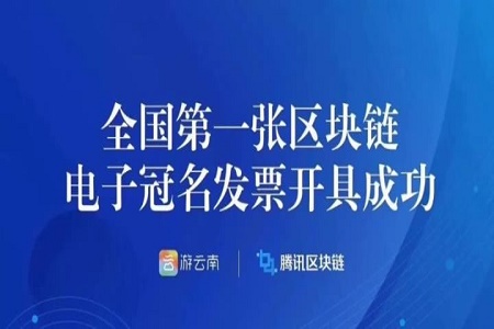 云南省开出全国第一张 区块链电子冠名发票