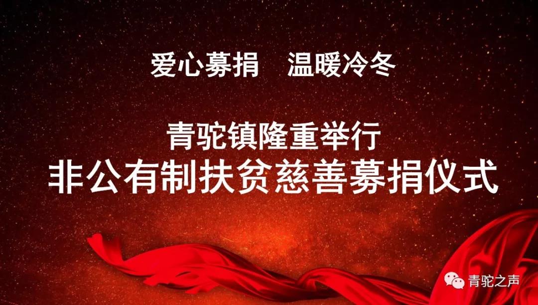 【沂南新时代文明实践】青驼镇扶贫慈善募捐 80多家非公企业慷慨解囊