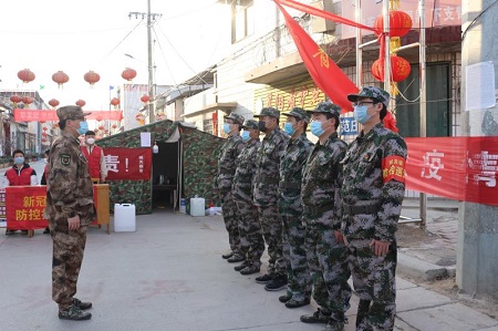 封丘县人武部发动民兵打好疫情防控战
