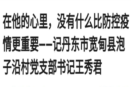 村支书王秀君的最后战“疫”坚守 ——追记丹东市宽甸满族自治县泡子沿村党支部书记王秀君
