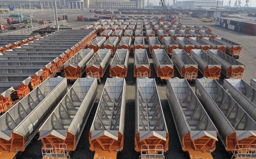 中车齐齐哈尔车辆公司第三批GWA车发往澳大利亚