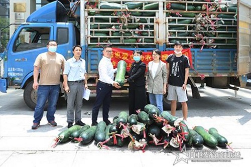 海南师范大学校友王斌向母校爱心捐赠两万斤冬瓜