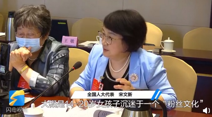 全国人大代表宋文新：建议对娱乐界不良风气进行整顿，引导演艺明星成为“正能量偶像”