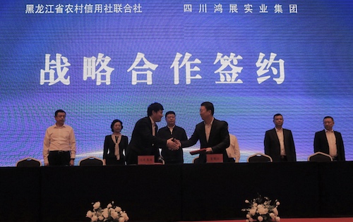 黑龙江省农村信用社联合社与鸿展集团50亿元战略合作签约仪式隆重举行