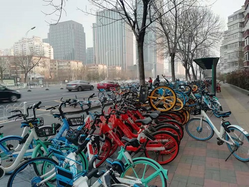 共享单车阻路频发 - 单车过度投放 市民停放随意