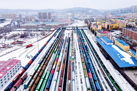 绥芬河铁路口岸2023年货物发送量1057.5万吨