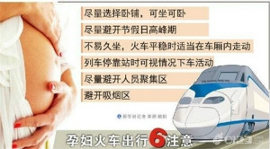 孕妇坐火车注意事项