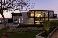 132平现代别墅玄关电视墙装修效果图