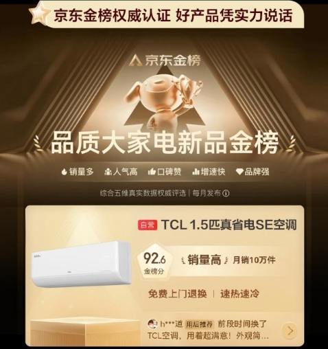 TCL真省电SE空调：40万套0差评，以科技实力定义行业新标杆