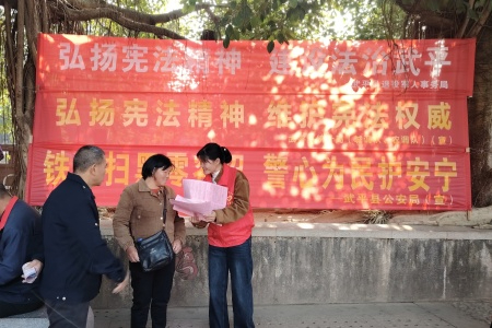 武平县退役军人事务局开展“12·4”国家宪法日集中宣传活动