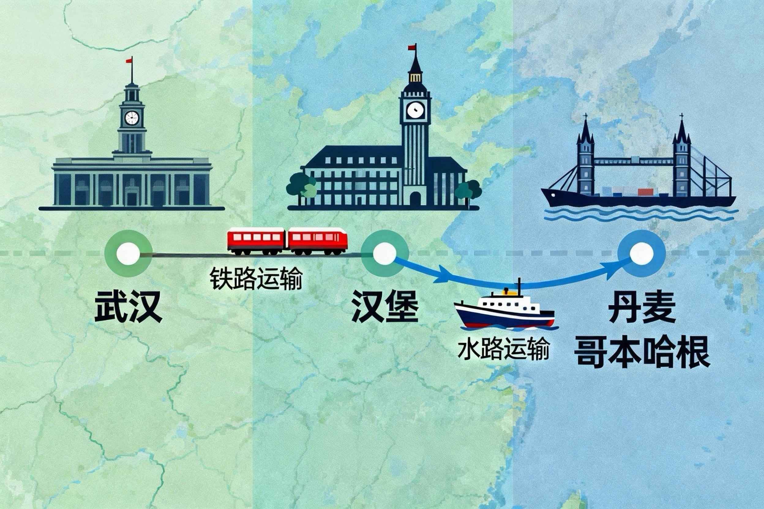 新年首日：中欧班列（武汉）开行新线路 直达哥本哈根