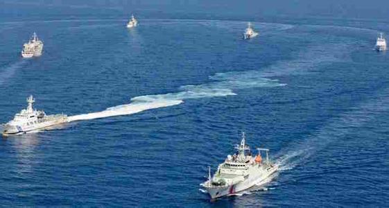 中国4艘海警船今日驶入钓鱼岛附近海域巡航