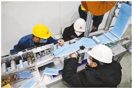 辽宁抚顺石化新建口罩生产线