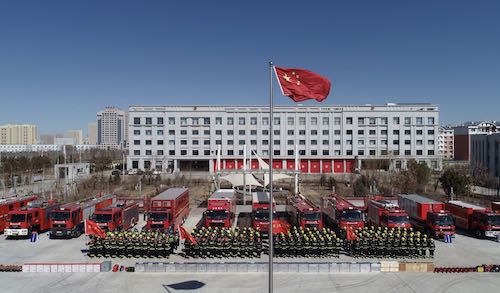 齐齐哈尔市消防支队举行森林火灾跨区域增援集结拉动演练