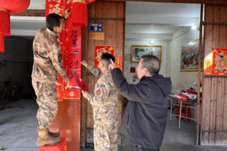 福建永定：新春送福暖兵心 光荣焕新显尊崇