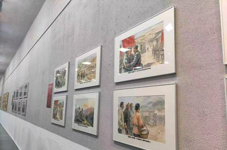 鞍山师范学院举办长征主题原创绘画展 90幅作品打造沉浸式思政课堂