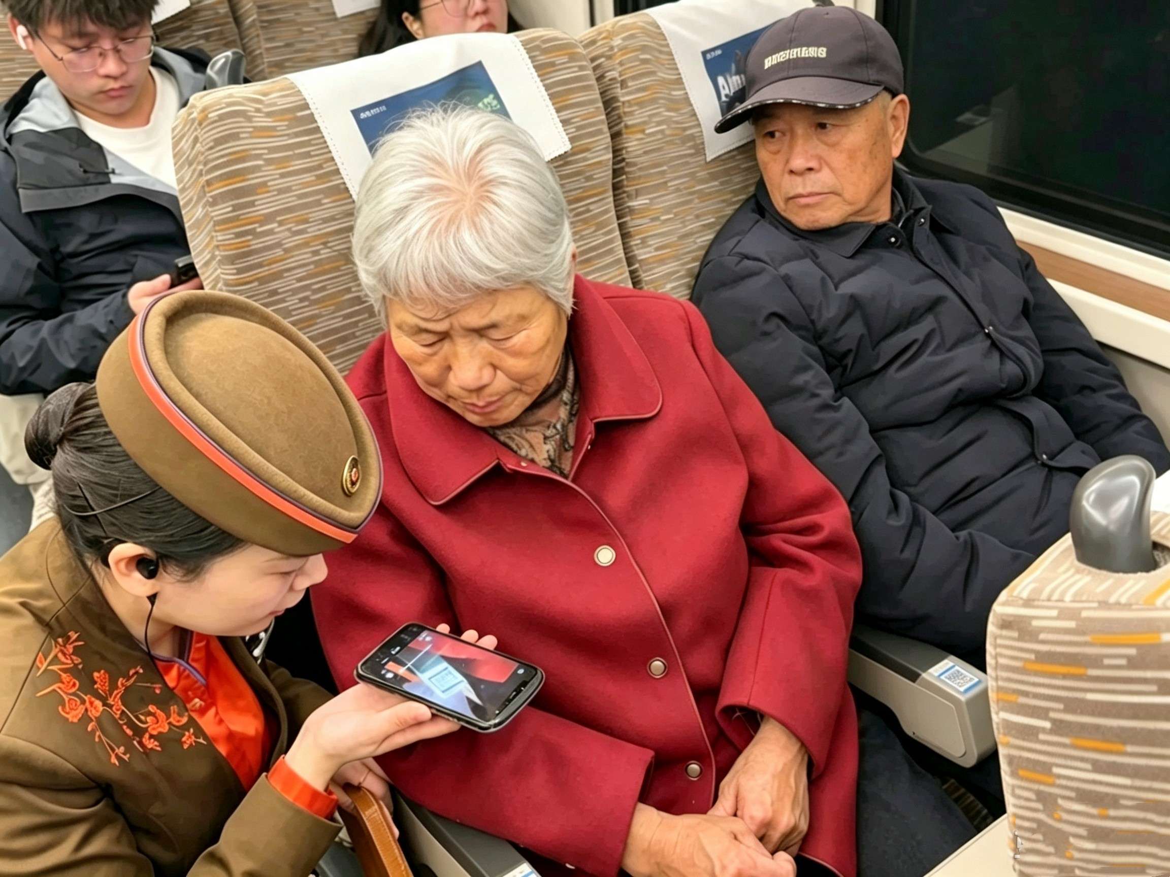 两杯热水暖旅途 高铁适老服务显温情